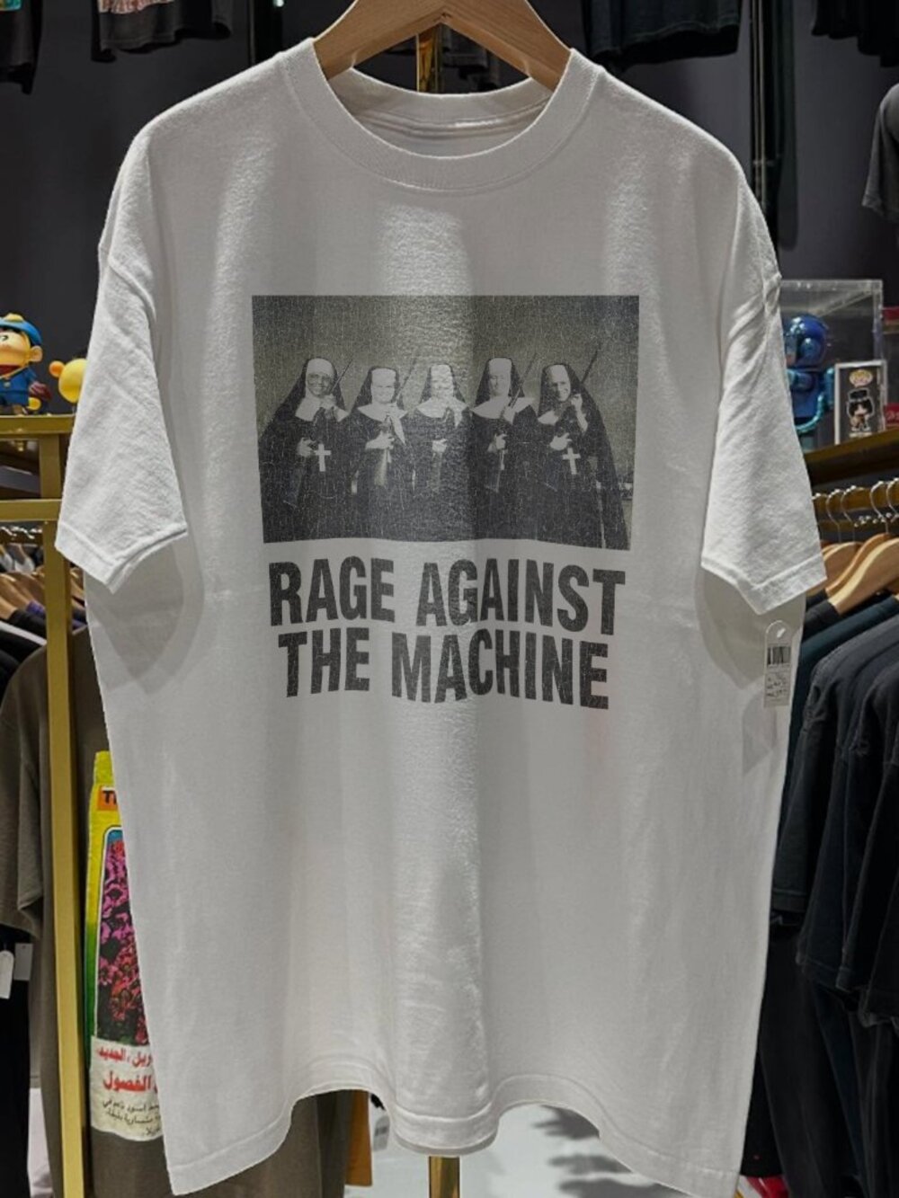 90s Ratm Nuns Guns Ultra Rare White T-Shirt